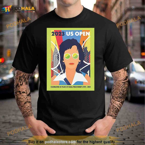 2023 US Open Celebrating 50 Years Of Equal Prize Money 1973 2023 Camila Pinheiro Fan Gifts T Shirt