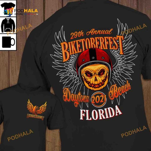 20th Annual Biketoberfest Pumpkin Funny Halloween Shirt, Daytona Beach Floria