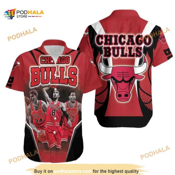 24 Markkanen 8 Lavine 22 Potter Jr Chicago Bulls MLB Hawaiian Shirt