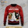 3D Christmas Funny Ugly Sweater Xmas Cat Santa Paws