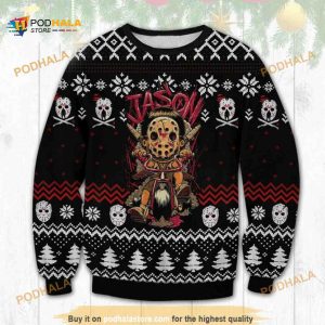 3D JASON VOORHEES Ugly Halloween 3D Sweater