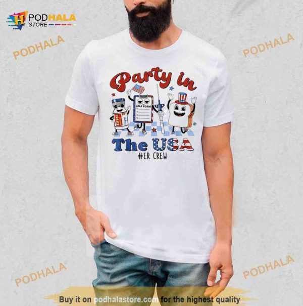 4th of July ER Nurse Party In The USA Emergency Room Crew 2023 T Shirt