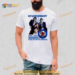 59th Anniversary 1964 2023 The Who Thank You For The Memories Signature Shirt 2