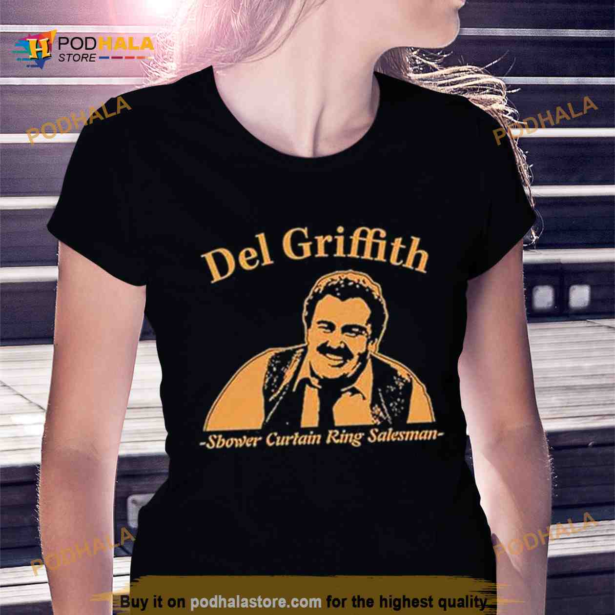 Aaron Douglas Del Griffith Shower Curtain Ring Salesman Shirt Aaron Douglas Del Griffith Shower Curtain Ring Salesman Shirt