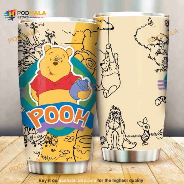 Adorable Bear Winnie The Pooh Gift For Lover Day Travel Tumbler