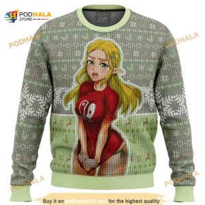 Ahegao Zelda All Over Printed Christmas Funny Ugly Sweater
