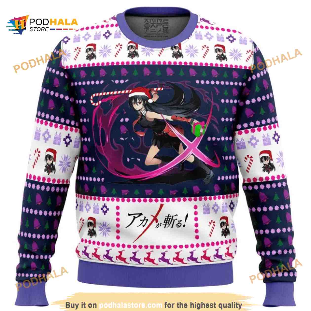 Akame ga Kill Attack Christmas 3D Christmas Funny Ugly Sweater Akame ga Kill Attack Christmas 3D Christmas Funny Ugly Sweater