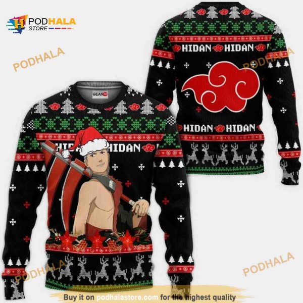 Akatsuki Hidan Naruto Anime Xmas Ugly Christmas Knitted Sweater