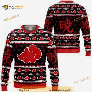 Akatsuki Ugly Christmas Anime Custom Xmas Knitted Sweater