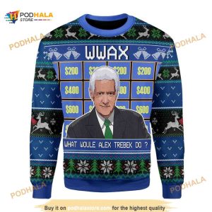 Alex Trebek 3D Christmas Funny Ugly Sweater