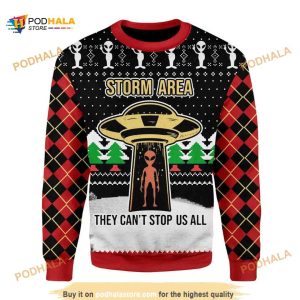 Alien Ugly Christmas Sweater 3D All Over Print