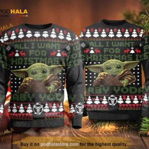 All I Want For Christmas Is Baby Yoda Ugly Christmas Holiday Sweater