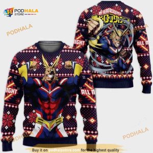 All Might My Hero Academia Anime Gift Fan Ugly Wool Sweater
