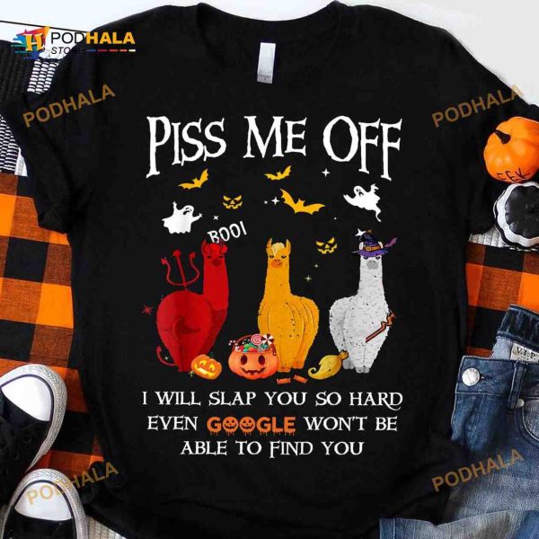 Alpaca Halloween Costume Piss Me Off Funny Halloween Shirt For Women Men