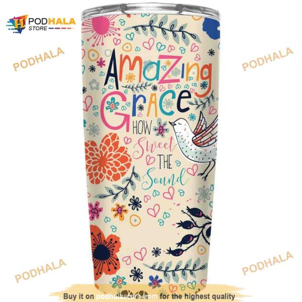 Amazing Grace Tropical Gift For Lover Day Travel Tumbler