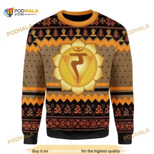 Amazing Solar Plexus Chakra Gift For Xmas Party Ugly Christmas Sweater