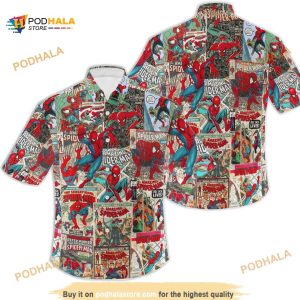 Amazing Spiderman Funny Hawaiian Shirt 2023, Spider Man Hawaiian, Marvel Avengers Shirt