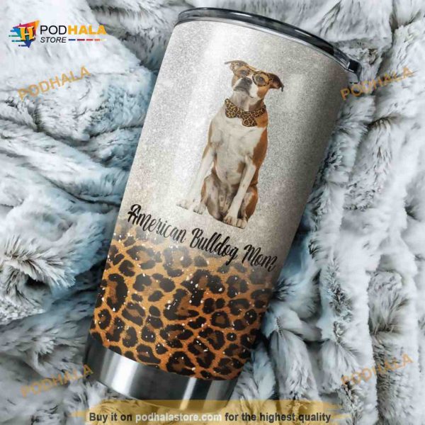 American Bulldog Dog Stainless Steel Cup Travel Tumbler