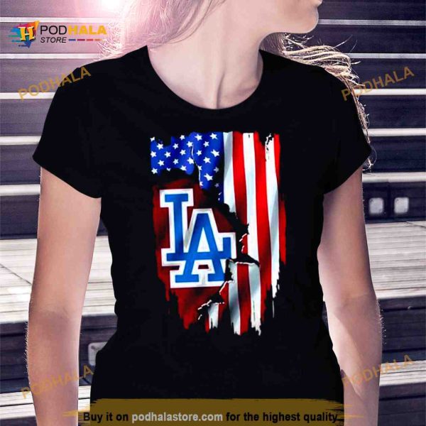 American Flag Mlb Los Angeles Dodgers Shirt