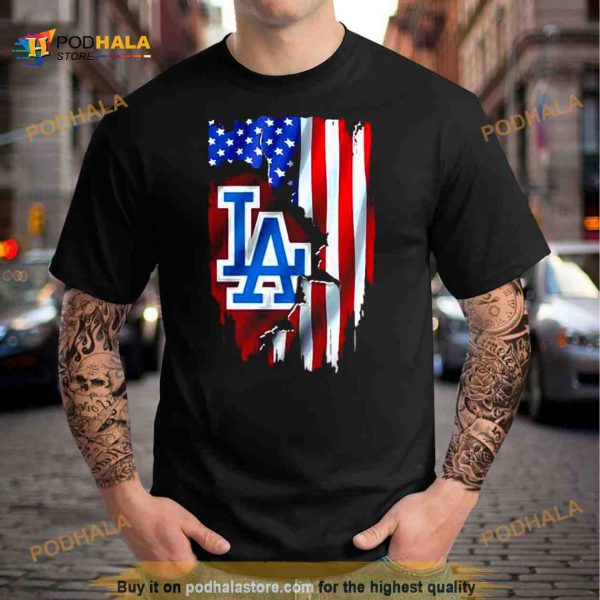 American Flag Mlb Los Angeles Dodgers Shirt