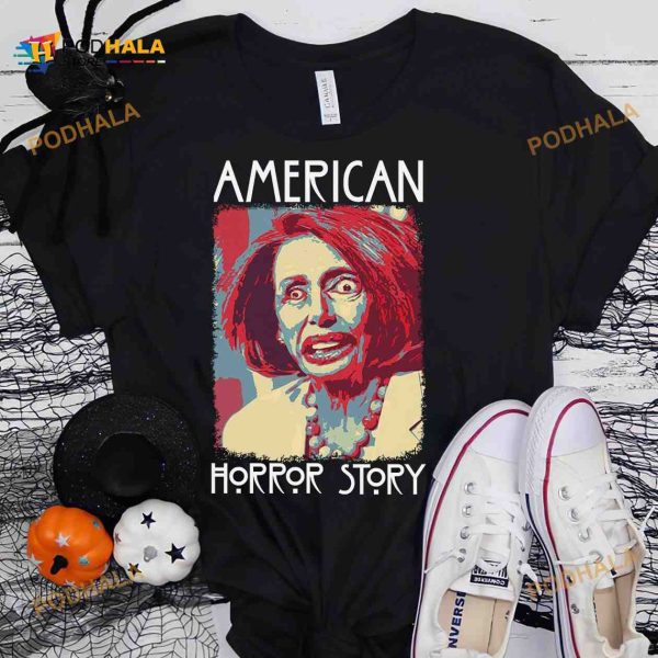 American Horror Story Scary Kamala Harris Face Halloween Shirt For Adults