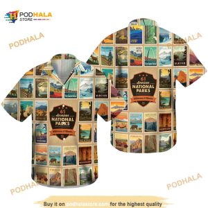 American National Park 61 Shirt, Wilderness Wonders Funny Hawaiian Shirt