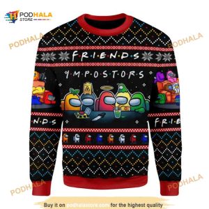 Among Us Imposter Friends Ugly Xmas Wool Sweater
