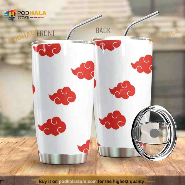 Anime Naruto Shippuden White Akatsuki Cosplay Travel Tumbler