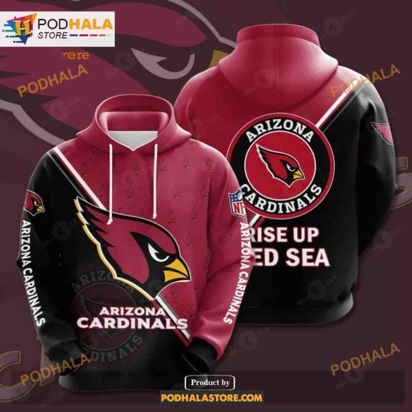 Arizona Cardinals 3D Team Logo NFL Hoodie 3D