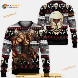 Armored Titan Anime Attack On Titan Xmas Funny Ugly Christmas Sweater