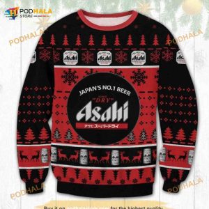 Asahi Super Dry Beer Ugly Xmas Wool Sweater