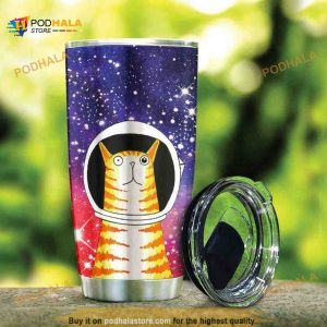 Astronaut Cat Gift For Lover Day Travel Tumbler All Over Print