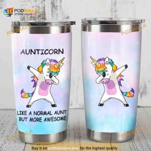Aunicorn Like A Normal Aunt But More Awesome Travel Tumbler
