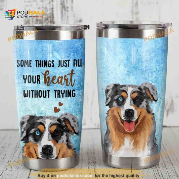 Australian Shepherd Stainless Steel Cup Travel Tumbler