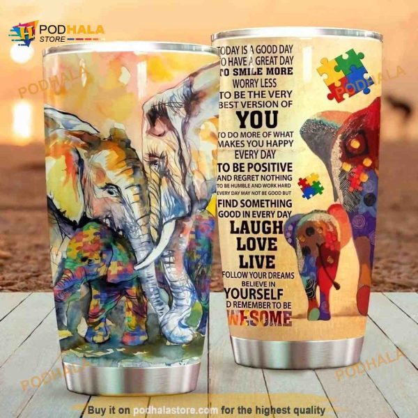 Autism Pat Stainless Steel Cup Travel Tumbler