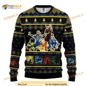 Avatar Last Airbender Merry Xmas Ugly Christmas Sweater