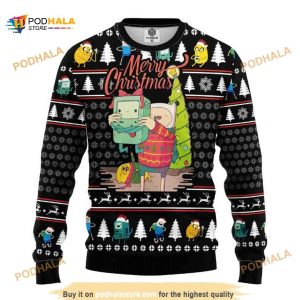Aventure Time Ugly Xmas Wool Sweater