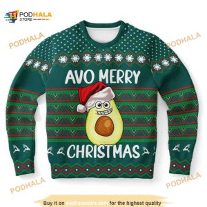 Avo Merry Christmas Ugly Wool Sweater