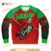 BRAAAP Funny Santa Ugly Christmas Wool Sweater