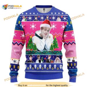 BTS Band Jin Ugly Xmas Wool Sweater