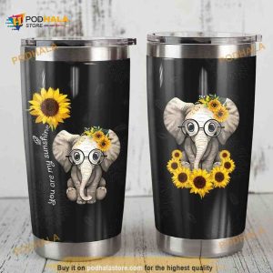 Baby Elephant You Are My Sunshine Gift For Lover Day Travel Tumbler