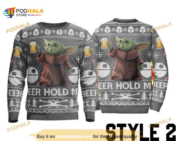 Baby Yoda Christmas Sweater Sweatshirt, Star Wars Sweater 2