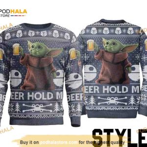 Baby Yoda Christmas Sweater Sweatshirt, Star Wars Sweater 3