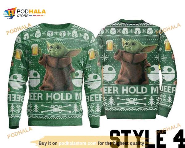 Baby Yoda Christmas Sweater Sweatshirt, Star Wars Sweater 4