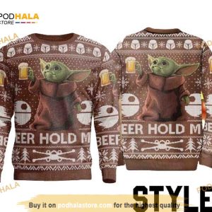 Baby Yoda Christmas Sweater Sweatshirt, Star Wars Sweater 5