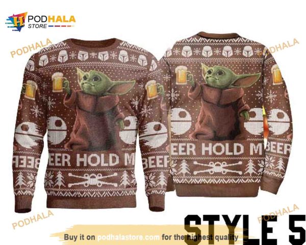 Baby Yoda Christmas Sweater Sweatshirt, Star Wars Sweater 5