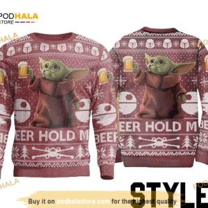 Baby Yoda Christmas Sweater Sweatshirt, Star Wars Sweater 8