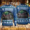 Baby Yoda He Protects He Attacks He Also Takes Naps Ugly Christmas Sweater 3