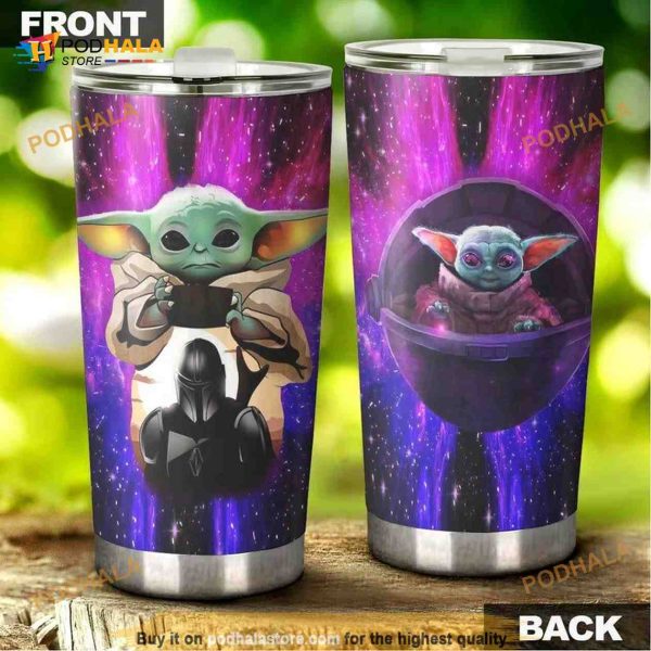 Baby Yoda Outdoor Gift For Lover Day All Over Print Travel Tumbler, Coffee Tumbler
