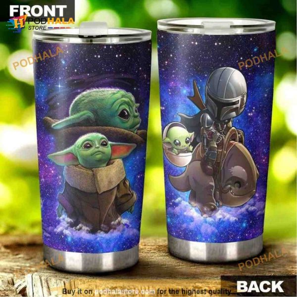 Baby Yoda Star Wars Sky Galaxy Gift For Lover Day Travel Tumbler, Coffee Tumbler